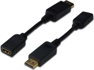 Adapter AV Digitus DisplayPort - HDMI czarny (AK-340408-001-S) 1