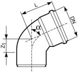 Magnaplast Kolano 45° KGB kanalizacji zewnętrznej 110mm (20120) 2