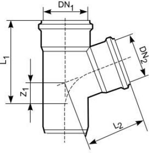 Magnaplast Trójnik 87° kanalizacji zewnętrznej KGFA 160mm (21350) 2