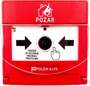 Polon-Alfa Ostrzegacz pożarowy ręczny adresowalny, wtynkowy (ROP-4001MH) 1