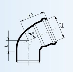 Magnaplast Kolano 45° kanalizacji wewnętrznej UdBB niskoszumowej 110mm (146440) 3