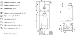 Piec gazowy De Dietrich Kocioł gazowy 2-funkcyjny MCR3 30/35 MI (7625586A) 2