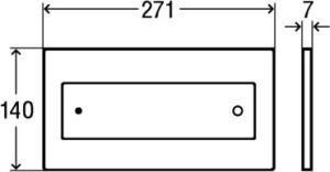 Przycisk spłukujący Viega Visign for Style 12 do WC czarny (687861) 2