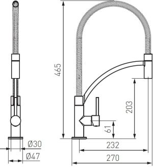Bateria kuchenna Ferro Maestro stojąca chrom (BMS4) 2