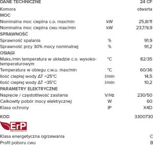 Piec gazowy Ariston Kocioł gazowy tradycyjny Clas Evo CF EU 24 (3300730) 4
