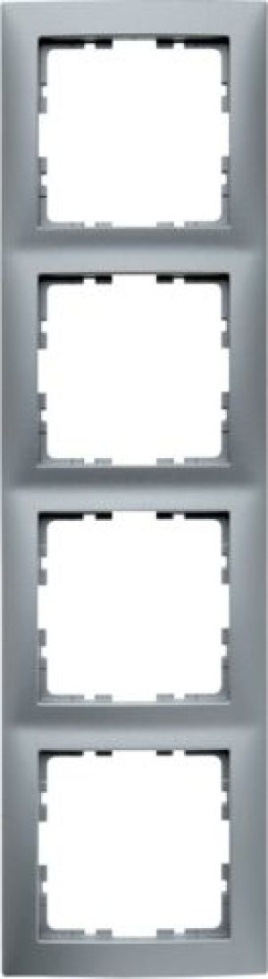 Berker Ramka poczwórna Kwadrat aluminium mat (5310148994) 1