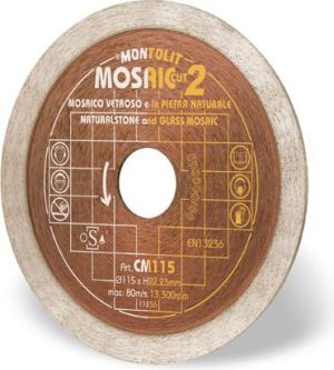 Montolit Tarcza tnąca diamentowa Cermont do mozaiki szklanej/kamienia 125 x 22,2mm (CM125) 1