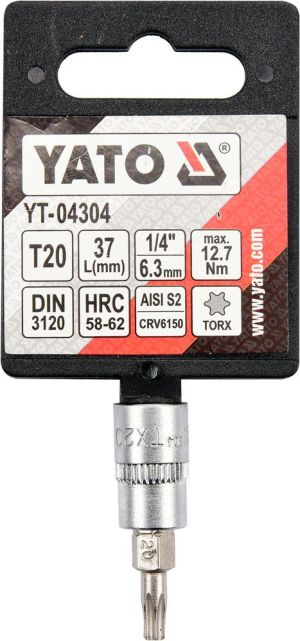 Yato Nasadka trzpieniowa Torx 1/4" T20 x 37mm (YT-04304) 3