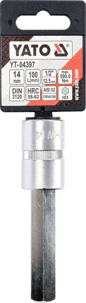 Yato Nasadka trzpieniowa imbusowa hex 1/2" H14 x 100mm długa (YT-04397) 3