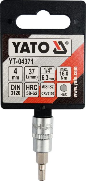 Yato Nasadka trzpieniowa imbusowa hex 1/4" H4 x 37mm (YT-04371) 3