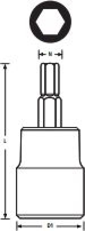 Stanley Nasadka trzpieniowa imbusowa hex 1/2" H4 x 55mm (STMT73371-8B) 2