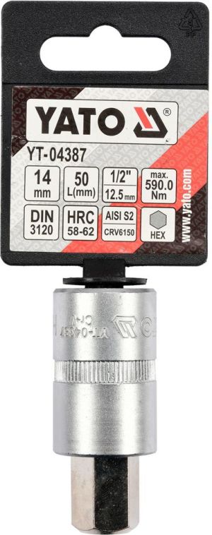 Yato Nasadka trzpieniowa imbusowa hex 1/2" H14 x 55mm (YT-04387) 3