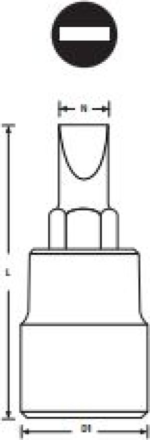Stanley Nasadka trzpieniowa płaska 3/8" 8 x 50mm (STMT73304-8B) 2