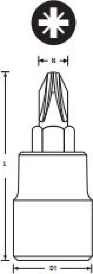 Stanley Nasadka trzpieniowa krzyżowa Pozidriv 1/4" PZ1 x 32mm (STMT73239-8B) 2