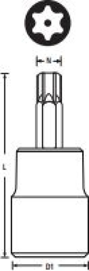 Stanley Nasadka trzpieniowa Torx z otworem 1/2" T45 x 55mm (STMT73411-8B) 2