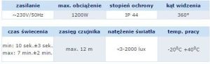Orno Czujnik ruchu 1200W 360° IP44 3 rodzaje montażu biały (OR-CR-225) 2