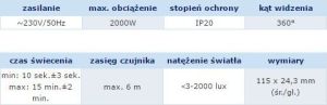 Orno Czujnik ruchu 360° IP20 2000W ultra płaski (OR-CR-241) 2