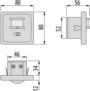 GTV Czujnik ruchu CR-4 LED MIN. 40-500W 220-240V AC 50/60Hz 160° (CR-CR4L00-00) 2