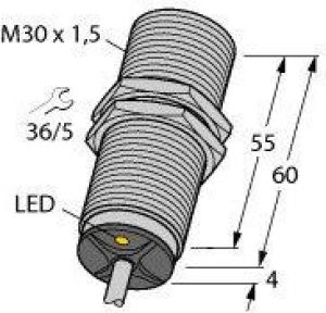TURCK Czujnik indukcyjny M30 Sn=15mm 10-30V DC PNP 1Z 3-przewodowy BI15-M30-AP6X (4618530) 2