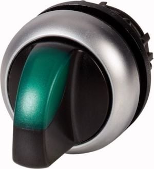 Eaton Napęd przełącznika 2 położeniowy zielony z podświetleniem bez samopowrotu M22-WLKV-G (284395) 1