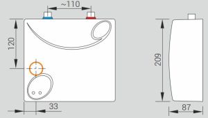 Przepływowy podgrzewacz wody Kospel Amicus EPO.D 5 kW 0.6 MPa (EPO.D-5.AMICUS) 5