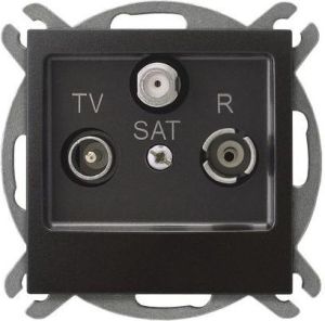 Ospel Gniazdo antenowe Impresja RTV-SAT końcowe antracyt (GPA-YS/m/50) 1