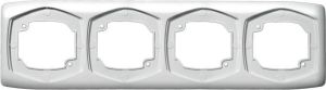 Ospel Ramka Ton 4-krotna pozioma srebrna (R-4CH/18) 1