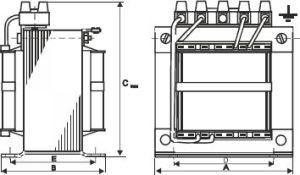 BREVE Transformator 1-fazowy TMM 100VA 400/230V (16252-9983) 2