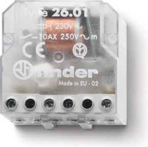 Finder Przekaźnik impulsowy 1Z 10A 250V 24V AC montaż w puszkach instalacyjnych i obudowach (26.01.8.024.0000) 1