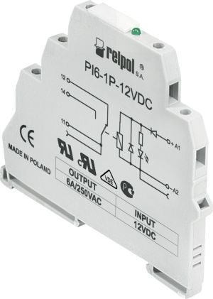 Relpol Przekaźnik interfejsowy 1P 6A 24V AC/DC PI6-1P-24VAC/DC (858552) 1