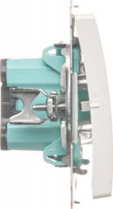 Kontakt-Simon Łącznik świecznikowy Simon Basic podwójny 16AX 250V biały (BMW5A.01/11) 2