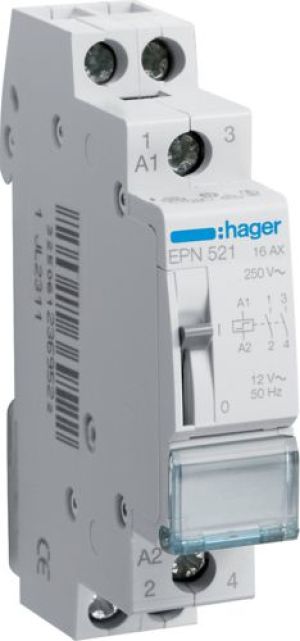 Hager Przekaźnik impulsowy 16A 12V AC 2Z (EPN521) 1