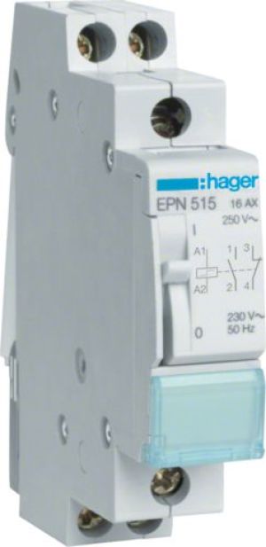 Hager Przekaźnik impulsowy 16A 230V AC 110V DC 1Z+1R (EPN515) 1