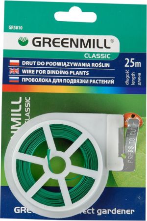 Greenmill Drut ogrodniczy płaski z obcinaczem 25m (GR5010) 1