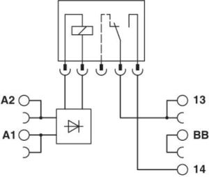 Phoenix Contact Moduł przekaźnikowy 6A 24V DC 1Z PLC-RSC- 24DC/ 1/ACT (2966210) 2