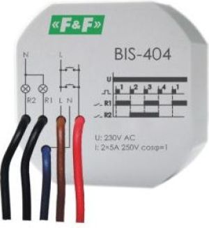F&F Przekaźnik impulsowy sekwencyjny 5A 230V AC 2Z (BIS-404) 1