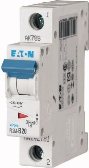 Eaton Wyłącznik nadprądowy 1P B 20A 10kA AC PLSM B20-MW (242181) 1