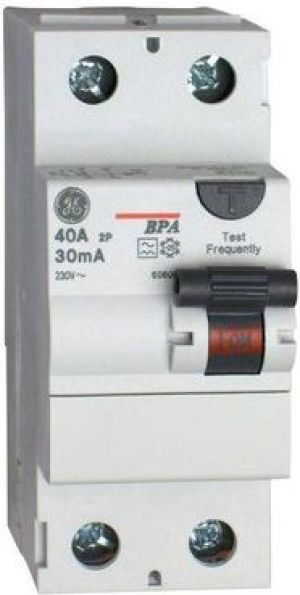 GE Power Wyłącznik różnicowo-prądowy 2P 40A 0,03A typ AC BDC240/030 (607126) 1