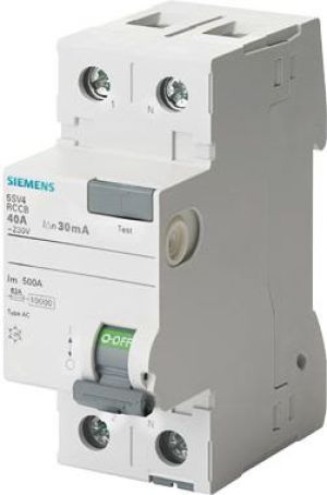 Siemens Wyłącznik różnicowo-prądowy 2P 40A 0,03A typ AC (5SV4314-0) 1
