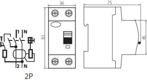 Kanlux Wyłącznik różnicowo-prądowy 2P 16A AC (23186) 2