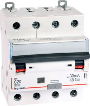 Legrand Wyłącznik różnicowo-nadprądowy 4P 20A C 0,03A typ AC P314 DX3 (411187) 1