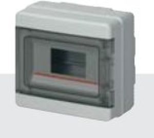 Elettrocanali Rozdzielnica modułowa natynkowa 1x8 seria 620 drzwi transparentne szara (EC62008) 1