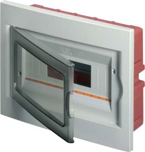 Elettrocanali Rozdzielnica modułowa podtynkowa 1x4 seria 630 drzwi transparentne szara (EC63004) 1