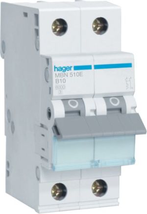 Hager Wyłącznik nadprądowy 1+N B 10A 6kA AC (MBN510E) 1
