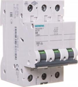 Siemens Wyłącznik nadprądowy 3P C 6A 6kA AC/DC (5SL6306-7) 1