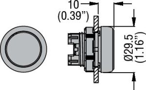 Lovato Electric Napęd przycisku żółty z podświetleniem z samopowrotem (LPCBL105) 2