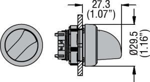 Lovato Electric Napęd przełącznika 3 położeniowy czarny z samopowrotem (LPCS131) 2