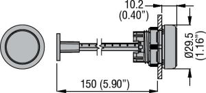 Lovato Electric Napęd przycisku przedłużany czarny z samopowrotem (LPCR1002) 2