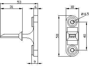 Siemens Klucz sterowniczy szeroki pionowy do łączników krańcowych (3SE5000-0AV02) 2