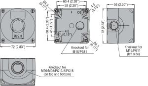 Lovato Electric Obudowa kasety 1-otworowa 22mm żółta IP67 (LPZP1A5) 2